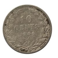 Niederlande 10 Cents 1906 Silber